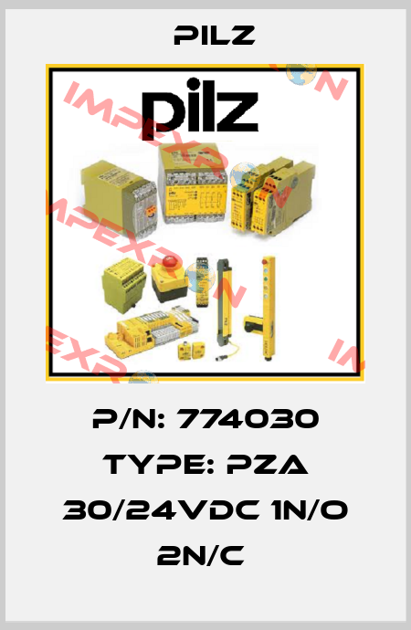 P/N: 774030 Type: PZA 30/24VDC 1n/o 2n/c  Pilz