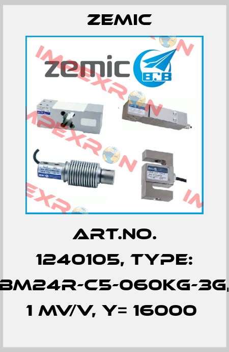 Art.No. 1240105, Type: BM24R-C5-060kg-3G, 1 mV/V, Y= 16000  ZEMIC