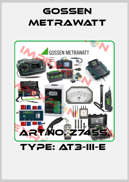 Art.No. Z745S, Type: AT3-III-E  Gossen Metrawatt