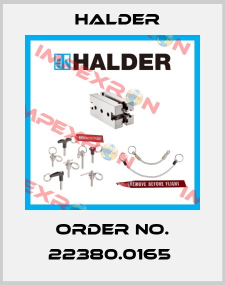 Order No. 22380.0165  Halder