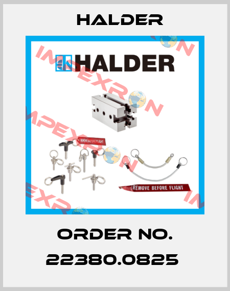 Order No. 22380.0825  Halder