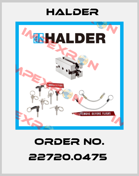 Order No. 22720.0475  Halder