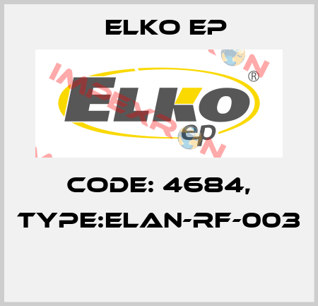 Code: 4684, Type:eLAN-RF-003  Elko EP