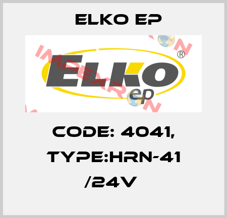 Code: 4041, Type:HRN-41 /24V  Elko EP