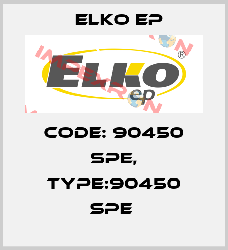 Code: 90450 SPE, Type:90450 SPE  Elko EP