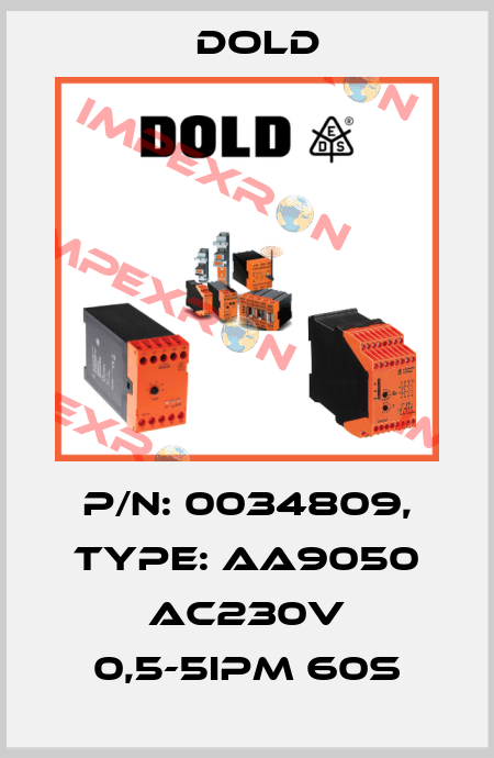 p/n: 0034809, Type: AA9050 AC230V 0,5-5IPM 60S Dold