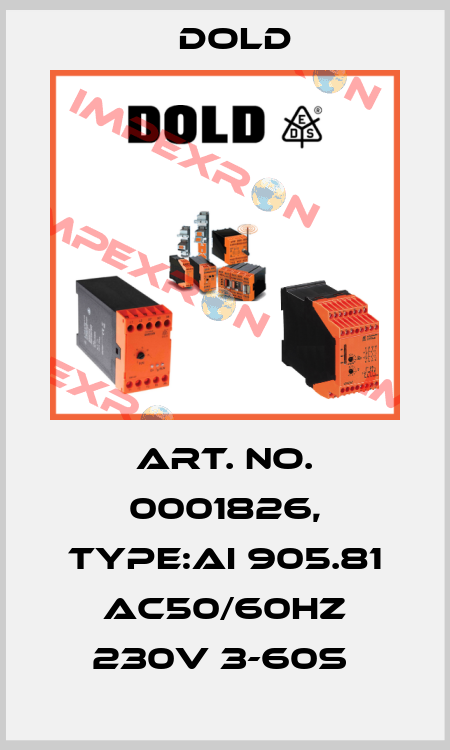 Art. No. 0001826, Type:AI 905.81 AC50/60HZ 230V 3-60S  Dold