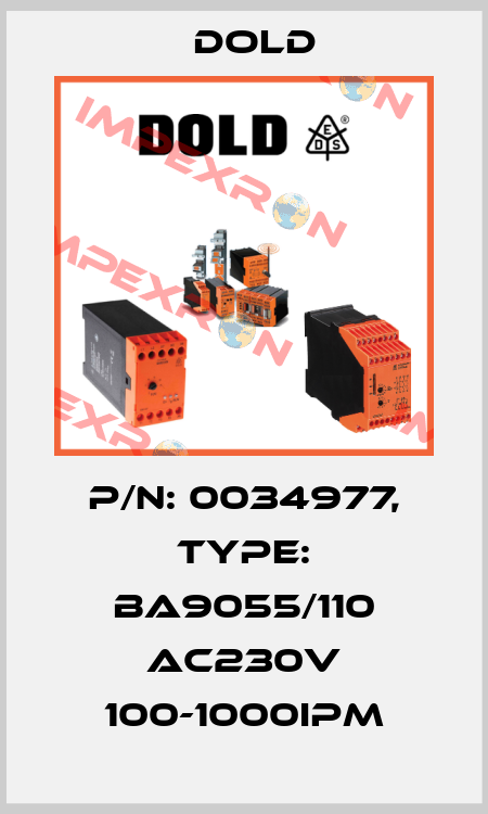 p/n: 0034977, Type: BA9055/110 AC230V 100-1000IPM Dold