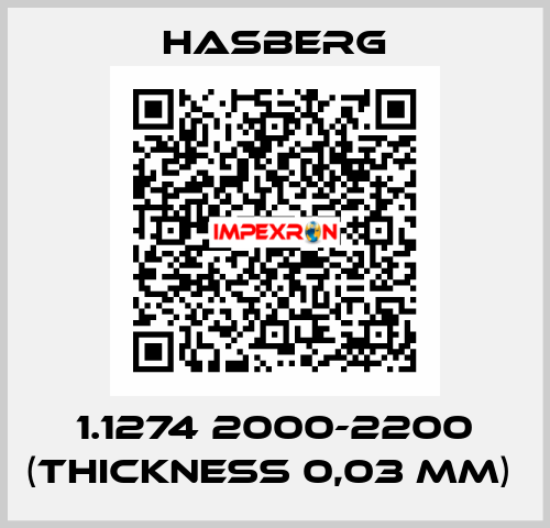 1.1274 2000-2200 (thickness 0,03 mm)  Hasberg