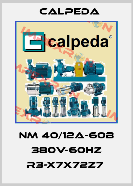 NM 40/12A-60B 380V-60Hz R3-X7X72Z7  Calpeda