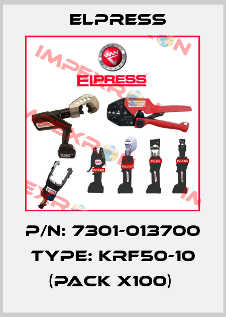 P/N: 7301-013700 Type: KRF50-10 (pack x100)  Elpress