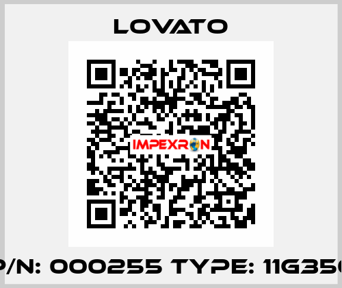 P/N: 000255 Type: 11G350 Lovato