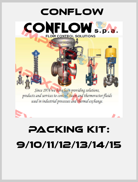 PACKING KIT: 9/10/11/12/13/14/15  CONFLOW