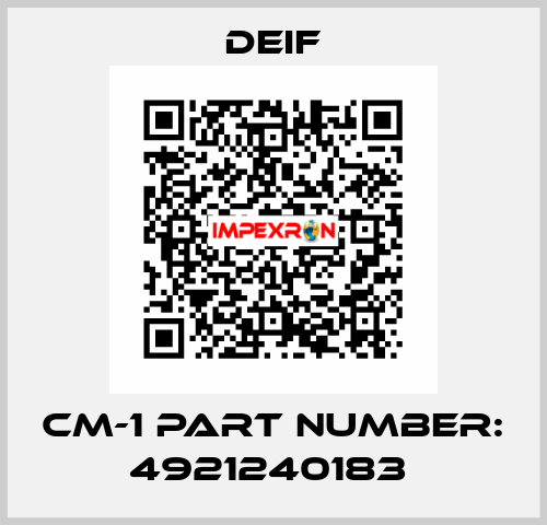 CM-1 part number: 4921240183  Deif