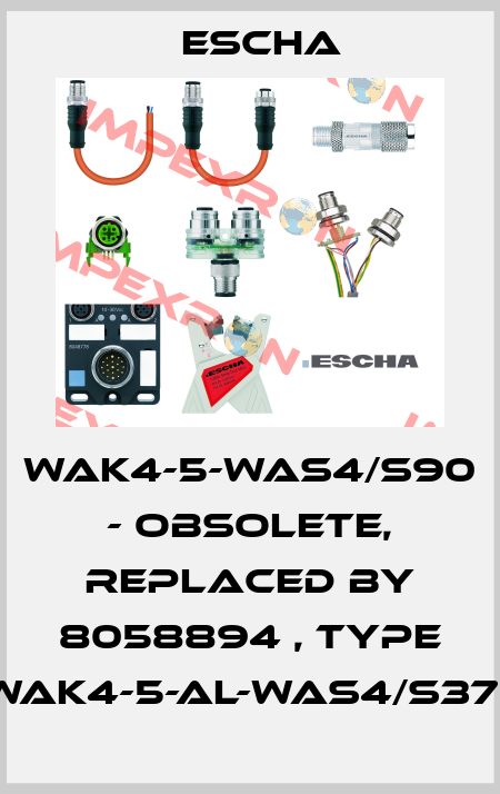 WAK4-5-WAS4/S90 - obsolete, replaced by 8058894 , type AL-WAK4-5-AL-WAS4/S370GY Escha