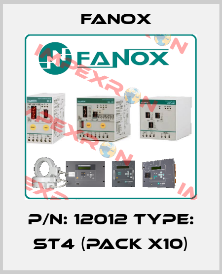 P/N: 12012 Type: ST4 (pack x10) Fanox