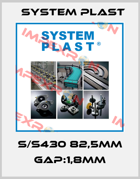 S/S430 82,5mm GAP:1,8mm System Plast