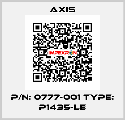P/N: 0777-001 Type: P1435-LE Axis