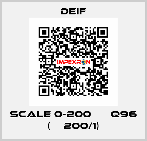 scale 0-200 А ЕQ96 (ТТ200/1) Deif