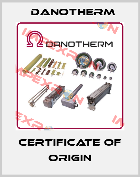 Certificate of Origin Danotherm