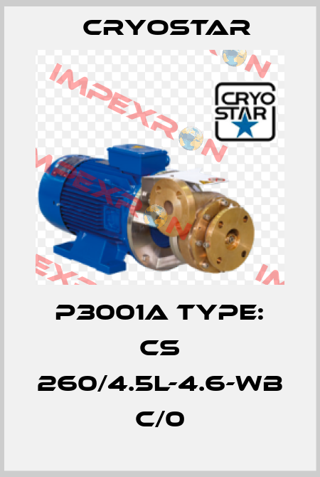 P3001A Type: CS 260/4.5L-4.6-WB C/0 CryoStar
