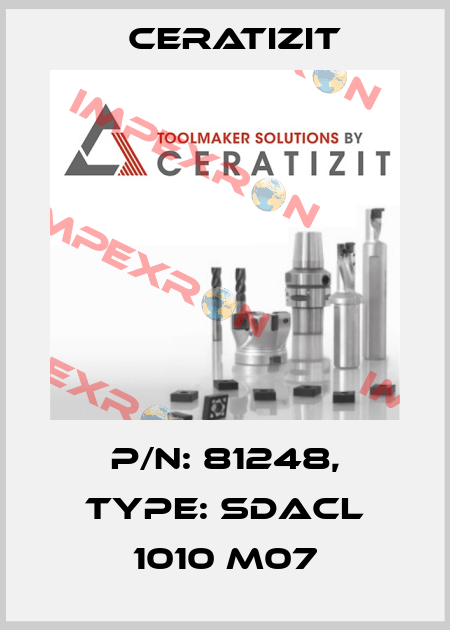 P/N: 81248, Type: SDACL 1010 M07 Ceratizit