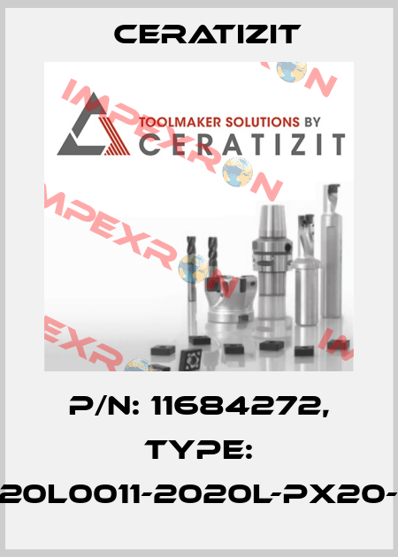 P/N: 11684272, Type: E20L0011-2020L-PX20-2 Ceratizit