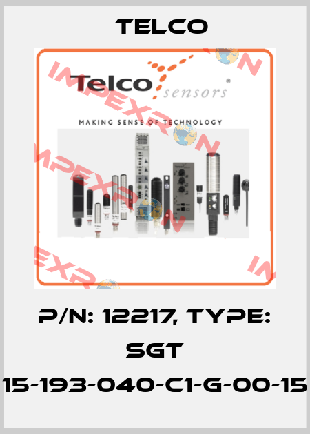 p/n: 12217, Type: SGT 15-193-040-C1-G-00-15 Telco