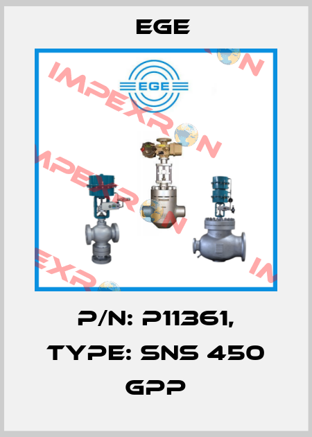 p/n: P11361, Type: SNS 450 GPP Ege