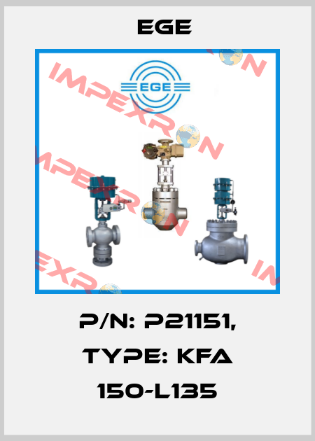 p/n: P21151, Type: KFA 150-L135 Ege