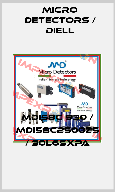 MDI58C 930 / MDI58C2500Z5 / 30L6SXPA
 Micro Detectors / Diell