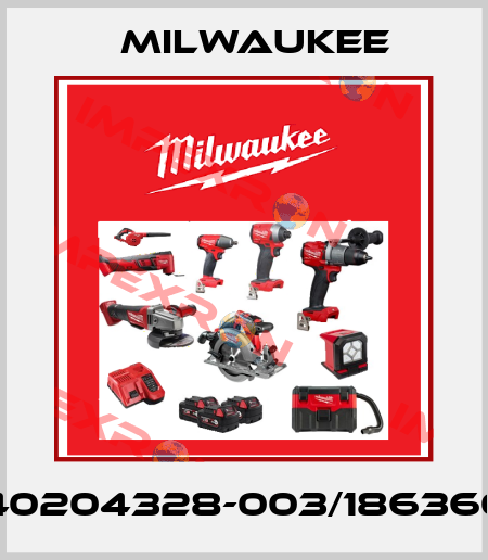 G140204328-003/186360-3 Milwaukee