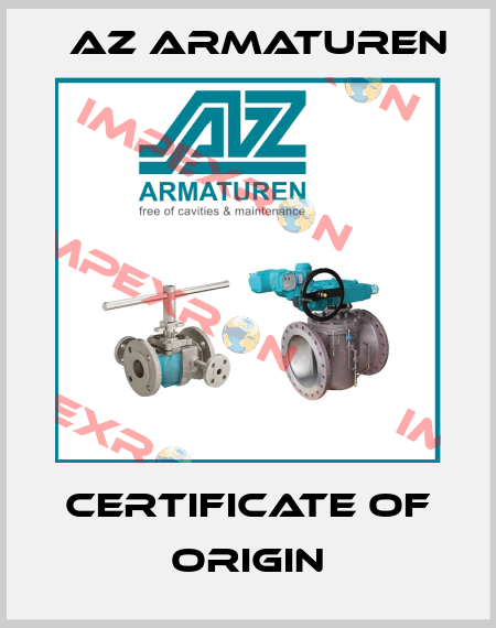 Certificate of origin Az Armaturen