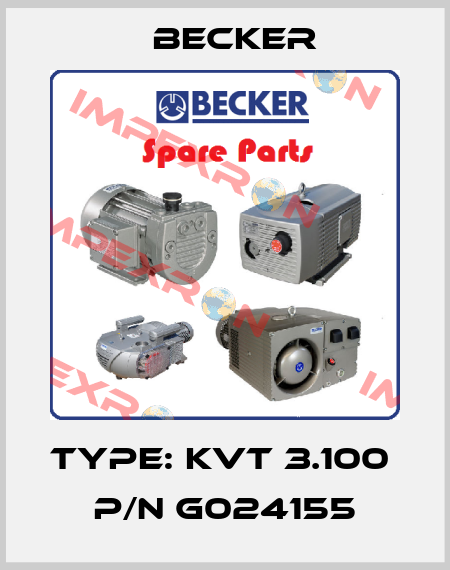 Type: KVT 3.100  p/n G024155 Becker