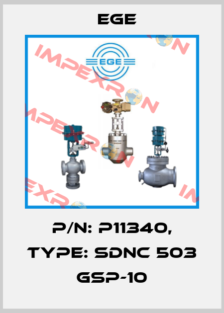 p/n: P11340, Type: SDNC 503 GSP-10 Ege