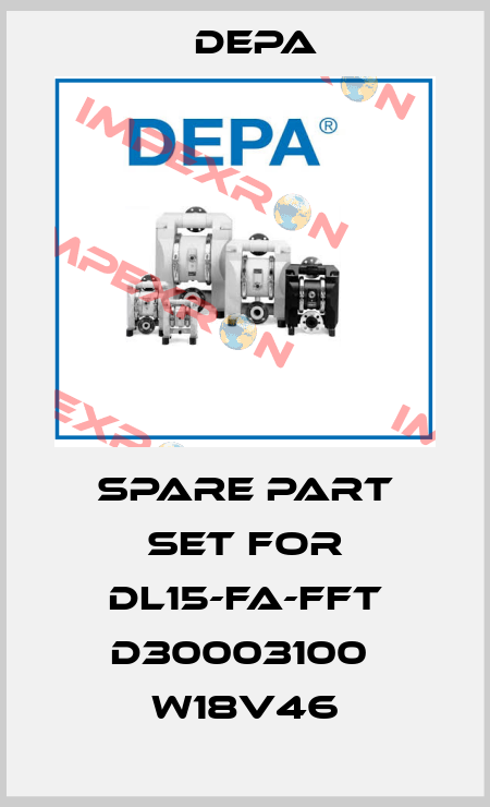 SPARE PART SET FOR DL15-FA-FFT D30003100  W18V46 Depa