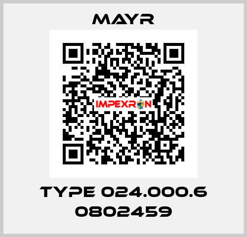 Type 024.000.6 0802459 Mayr