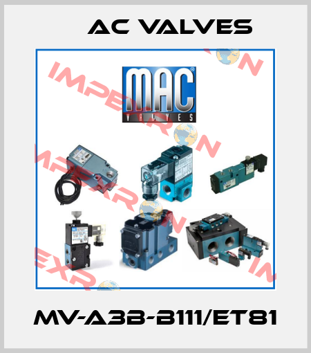 MV-A3B-B111/ET81 МAC Valves