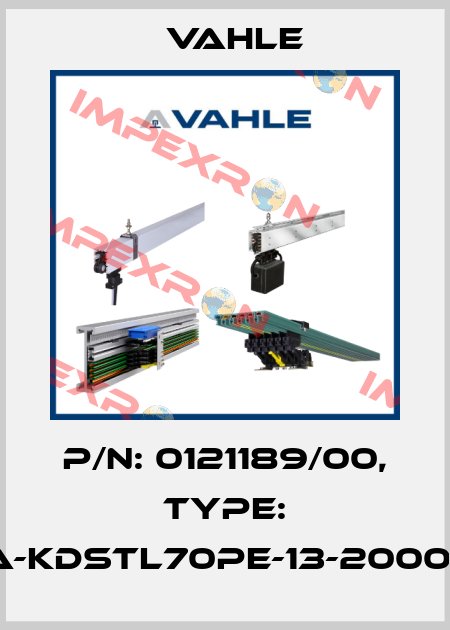 P/n: 0121189/00, Type: SA-KDSTL70PE-13-2000-V Vahle