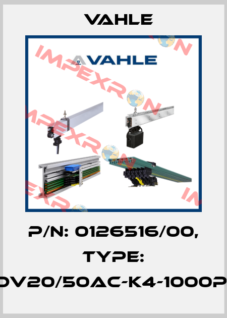 P/n: 0126516/00, Type: DT-UDV20/50AC-K4-1000PH-BA Vahle