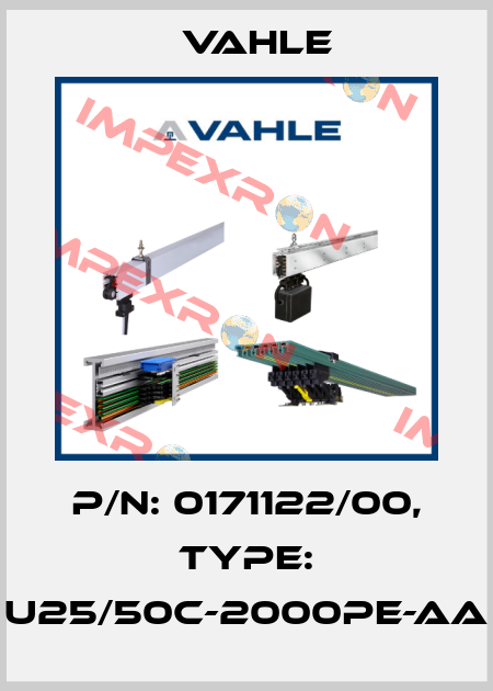 P/n: 0171122/00, Type: U25/50C-2000PE-AA Vahle
