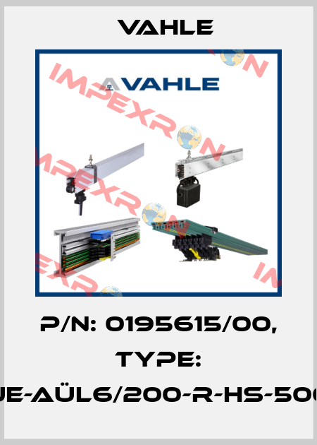 P/n: 0195615/00, Type: UE-AÜL6/200-R-HS-500 Vahle