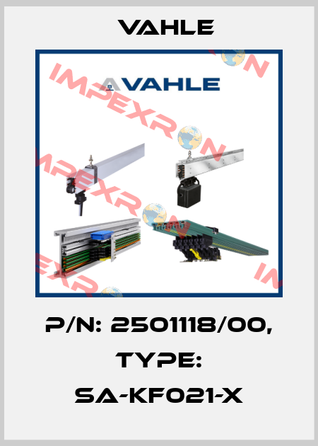 P/n: 2501118/00, Type: SA-KF021-X Vahle