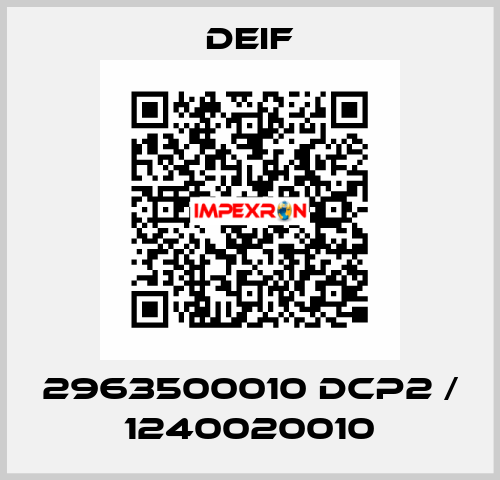 2963500010 DCP2 / 1240020010 Deif
