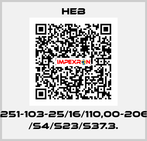 ZNI251-103-25/16/110,00-206/B1 /S4/S23/S37.3. HEB