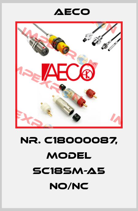 Nr. C18000087, Model SC18SM-A5 NO/NC Aeco