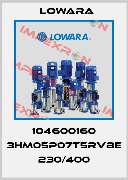104600160 3HM05P07T5RVBE 230/400 Lowara