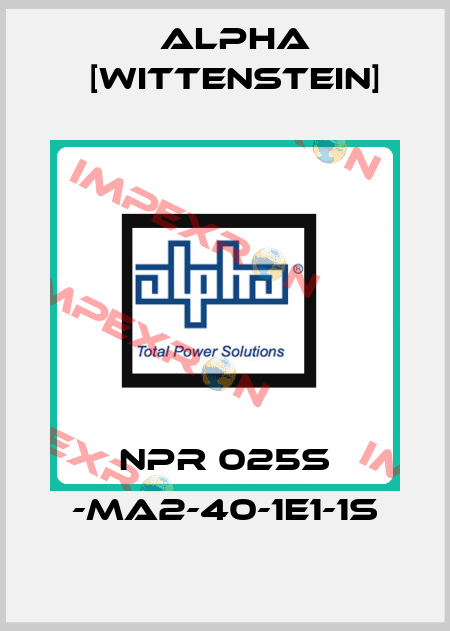 NPR 025S -MA2-40-1E1-1S Alpha [Wittenstein]