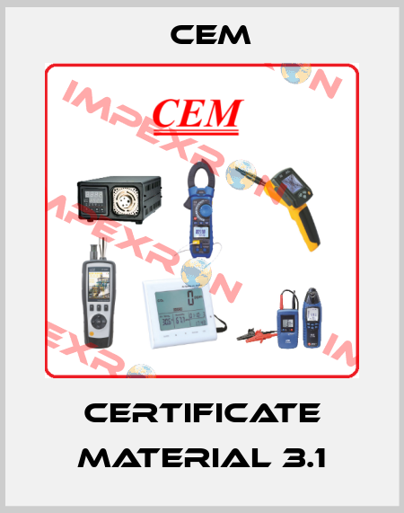 Certificate Material 3.1 Cem