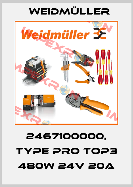 2467100000, type PRO TOP3 480W 24V 20A Weidmüller